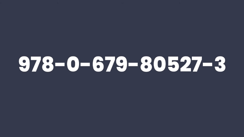 ISBN number 978-0-679-80527-3 displayed on a dark background