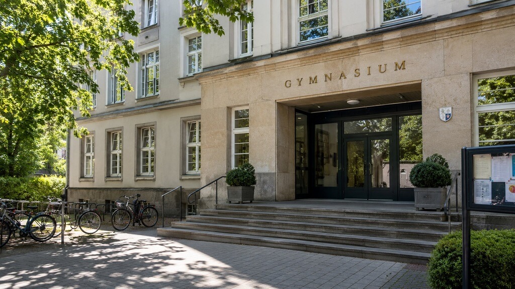 Entrance of a German Gymnasium secondary school